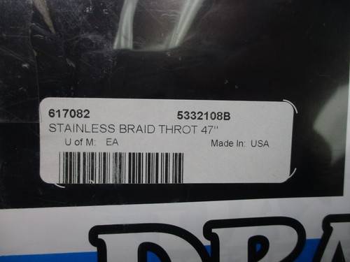 Drag Specialties 96-UP 47.5" S/S THROTTLE CABLE 617082 - Picture 3 of 3