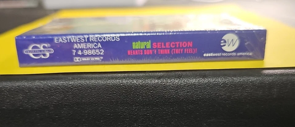Natural Selection - Hearts Don't Think (They Feel)! Cassette Single SEALED  - Image 3 of 3