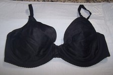 VTG Nylon Bra Size 38C JC Penney Style No. 1892 Black Lightly Padded