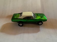 Vintage rare auto world Aurora tjet candy green white Dodge Charger ho slot car