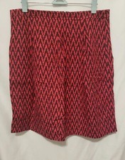 Ann Taylor LOFT Pleated Skirt Sz 4 Multicolor Linen Blend Zip Up