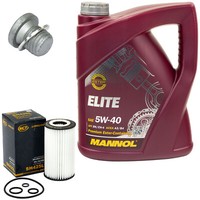 MotoröL Set 5W40 5 Liter + ÖLfilter SH 425 L + Schraube FüR Mercedes S-Klasse