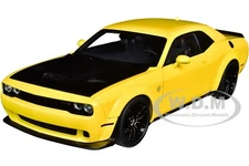 DODGE CHALLENGER SRT HELLCAT WIDEBODY YELLOW 1/18 MODEL CAR BY AUTOART 71737