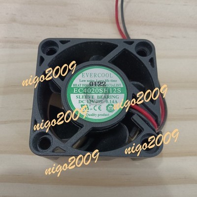 EVERCOOL EC4020SH12S 40x40x20mm DC12V 0.14A 4020 4CM 2-PIN Silent Cooling Fan  *