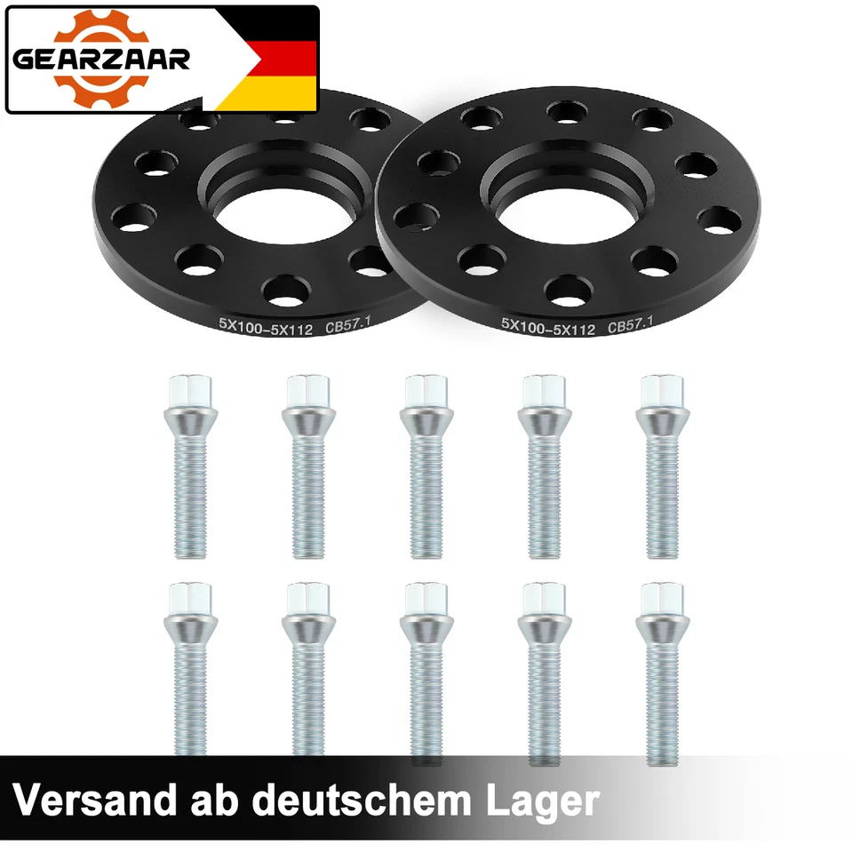Spurplatten Spurverbreiterung 20mm 2x10mm Ø57.1 für VW Audi 5x100 mm 5x112 mm