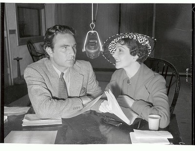 Harry Wilcosan Claudett Colbert photographed during Louella Parson- Old Photo