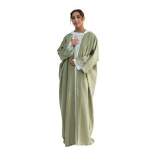 Long Dress Abaya Muslim Women Kaftan Open Kimono Cardigan Islamic Ramadan Modest