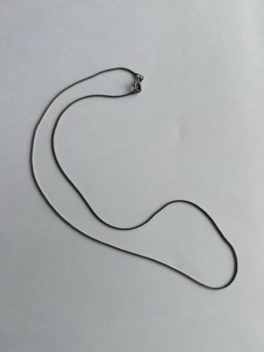 16” 925 Sterling 1mm Square Snake Chain Necklace VTG As Is Spring Ring