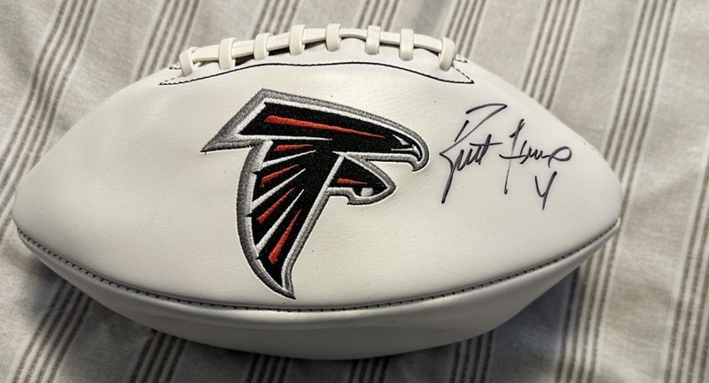 Atlanta Falcons Brett Favre Signed Football Autograph PSA DNA  COA Read! Rare!