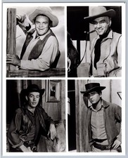 Publicity B & W Photo Bonanza Green Blocker Roberts Landon c. 1960s   8 x 10