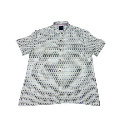 Tommy Bahama XL Mens Silk Blend Diamond Geo Print Camp Shirt