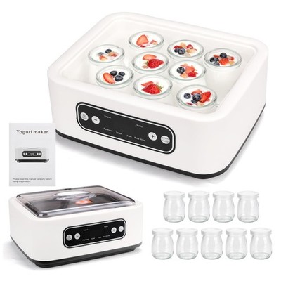 Homemade Greek yogurt comes with 9 jars, temperature control and intelligent ...