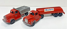 Vintage Tootsie Toy Mobile Oil Tanker + Dump Truck Metal Models