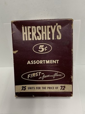 Vintage Hershey s 5-cent Assortment Milk Chocolate Box #204, EMPTY