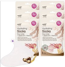 6 PAIRS Epielle Hydrating Foot Mask With Shea Butter Jojoba Oil Vitamin E