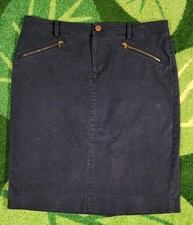 Lauren Ralph Lauren Women Skirt Navy Blue Pencil Size 10 Medium M Knee Length