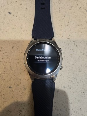 Samsung Galaxy Gear S3 Classic 46mm Stainless Steel Silver SM-R770 Blue Band