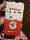 VINTAGE TEXACO one canadian quart OIL CAN CAPELLA OIL  very good CONDITION!
