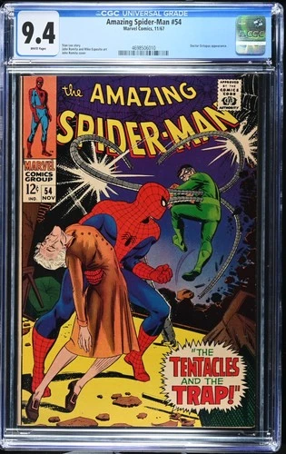 Amazing Spider-Man #54 CGC NM 9.4 White Pages  Doctor Octopus Appearance!