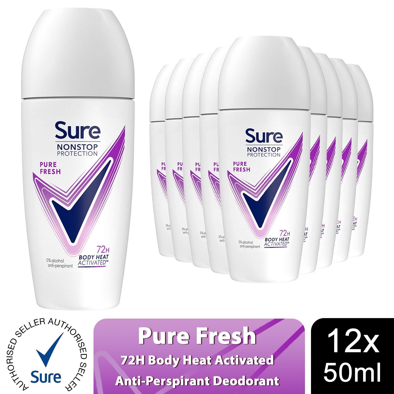 Sure (Buy 6 - Pure Fresh) Women Antiperspirant Deodorant - 50Ml - Image 4