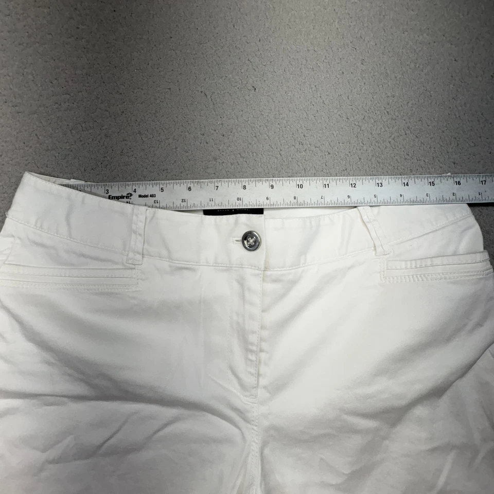 Pantalones cortos White House Black Market para mujer 10 bermudas ajustadas elásticas verano WHBM 32x10 Foto 4 de 4