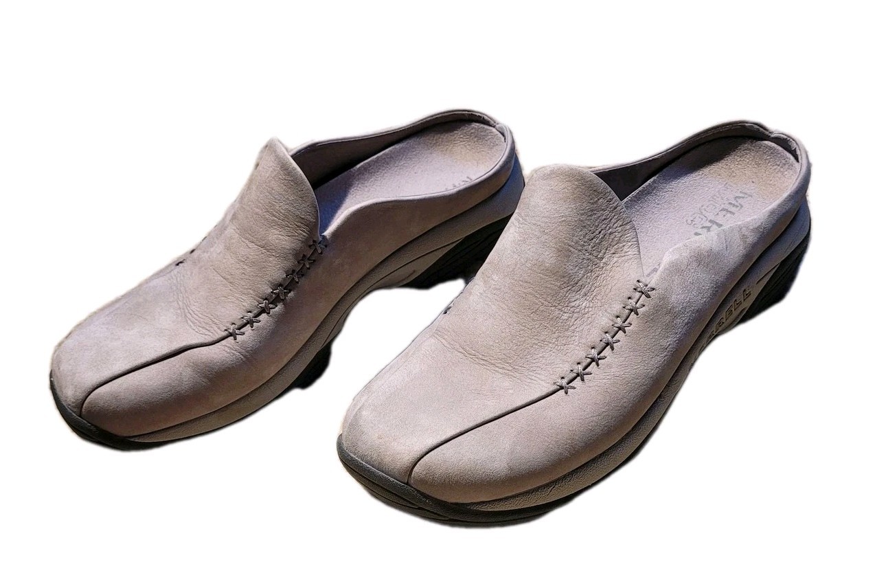 MERRELL MOC DONNA SCARPE SLIDE ON 10 5 COLORE BEIGE USATE OTTIME