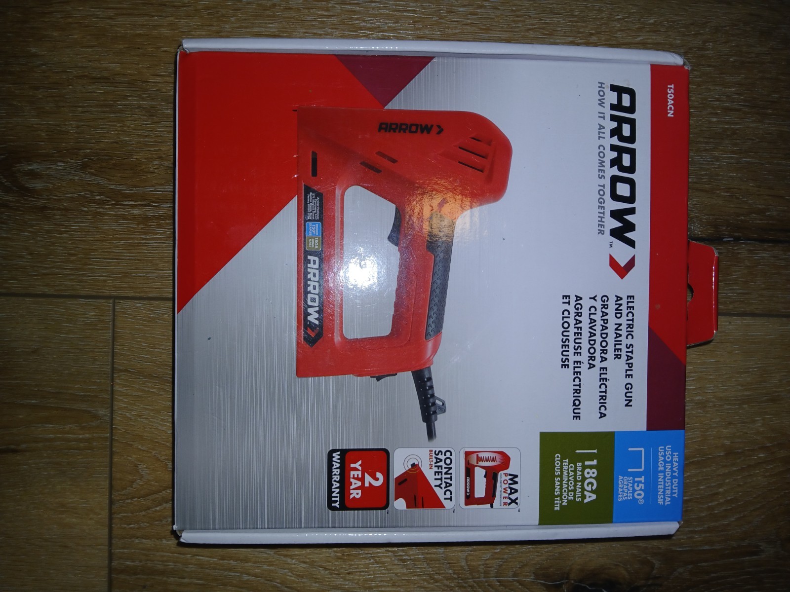 Arrow Fastener Red Corded Electric Staple Gun Stapler Nailer