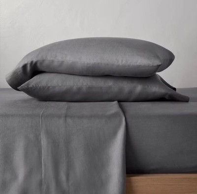 Casaluna Full Size Well-being Hemp Sheet Set Metal Gray ETA 85Wx96L  Full Set