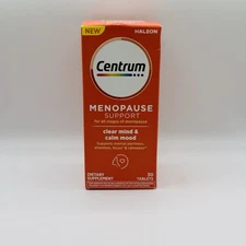 Centrum Menopause Support Clear Mind & Calm Mood, 30 Tabs. exp 05/2026. Free S+H