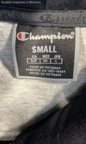 Mens Champion Black Hoodie SZ S - Picture 3 of 4