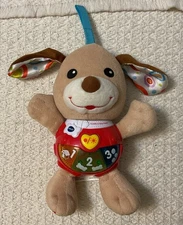 VTech Cuddle & Sing PUPPY - First Words Fun Phrases & Numbers, WORKS!!!