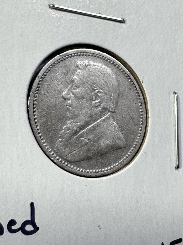 Moneda de plata de 6 peniques Sudáfrica 1894 baja acuñación limpia Foto 2 de 4