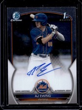 2023 Bowman Draft AJ Ewing Chrome Auto Autograph 1st Prospect #CDA-AE Mets
