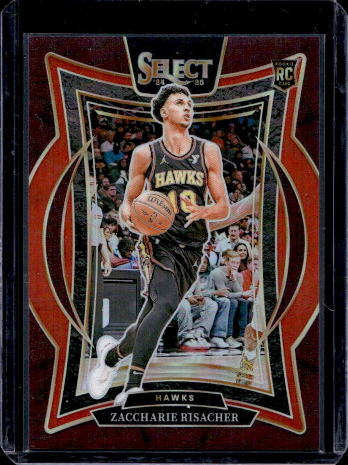 2024-25 Panini Select Zaccharie Risacher Concourse RC Maroon Prizm #/175 Hawks
