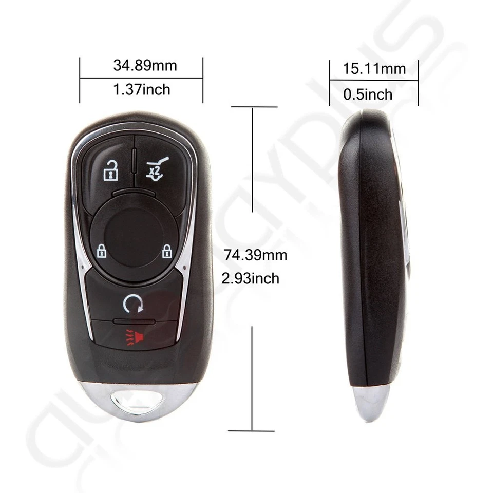 New Uncut Replacement Keyless Remote Key Fob Smart System For 2013 Buick Regal — 第 3/4 张图片