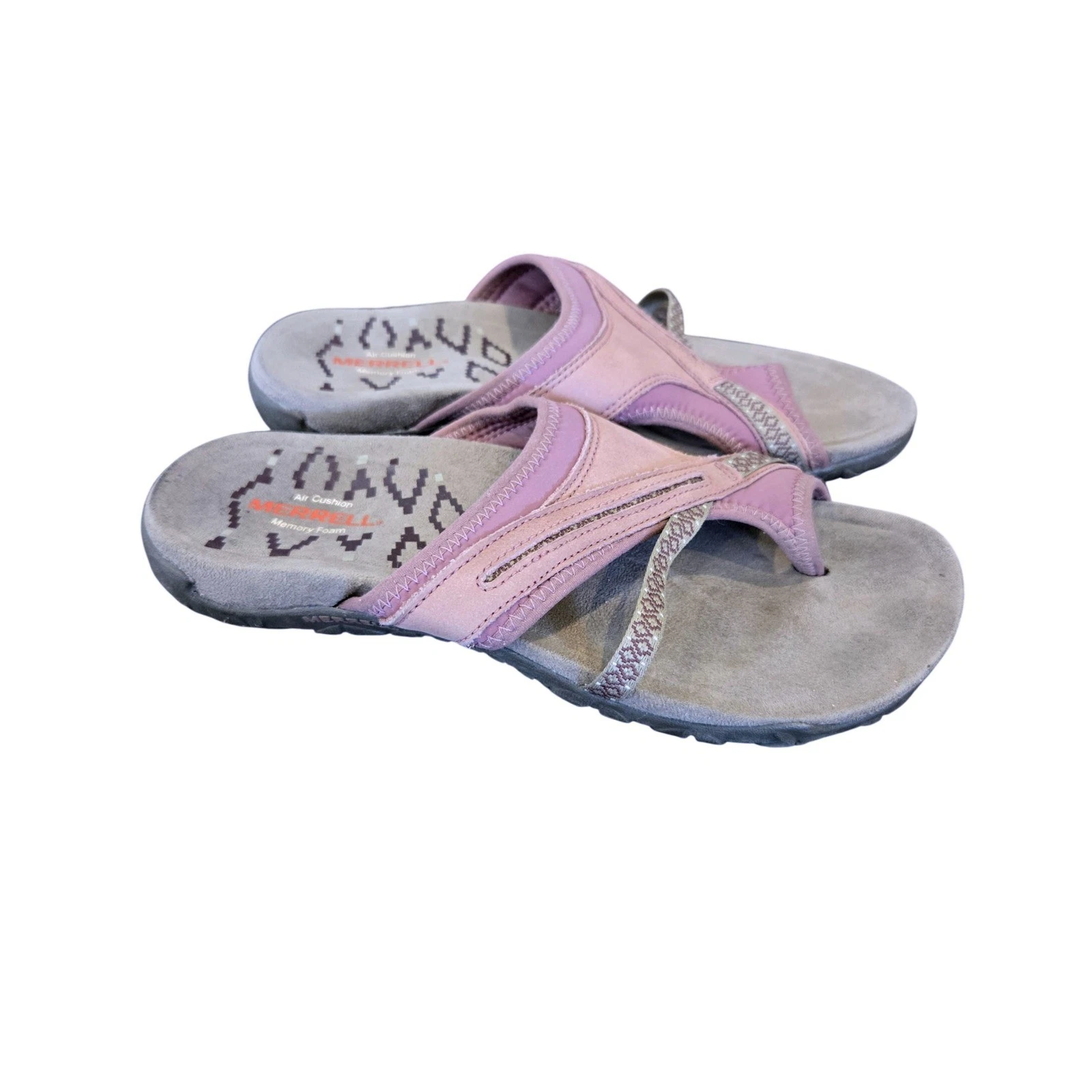 Merrell Terran Post II Burlwood Memory Foam Sandals Womens 8 Gorpcore