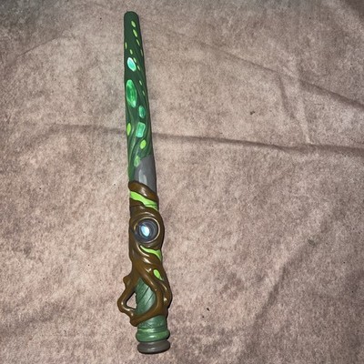 MagiQuest Wood w/Eye & Vine w/Gems Light Up Wand Great Wolf Lodge Works  NB4