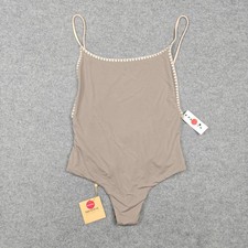 Bond-eye Swimsuit Womens 10 Brown Sand Mocha Reversible One Piece Stretch Lined