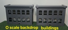 O - S Scale Gauge Building City BUILDING Deep Backdrop Free Shipping Made in USA