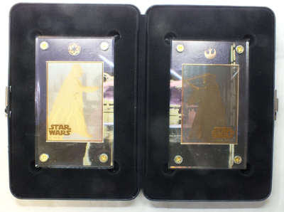 Star Wars Trilogy 24k Gold Collectibles Cards Darth Vader Obi Wan