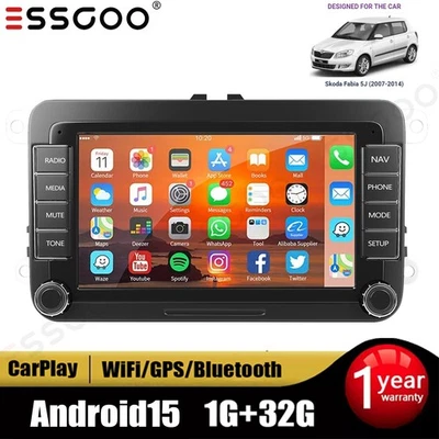 ESSGOO Skoda Fabia *2007 to 2014* 5J 100% PLUG & PLAY Apple CarPlay Car Stereo GPS 32GB