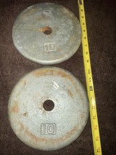 Ivanko Pancake STANDARD Size 1   BARBELL Weight Plates. 10 Lbs X 2 - 20 Pounds
