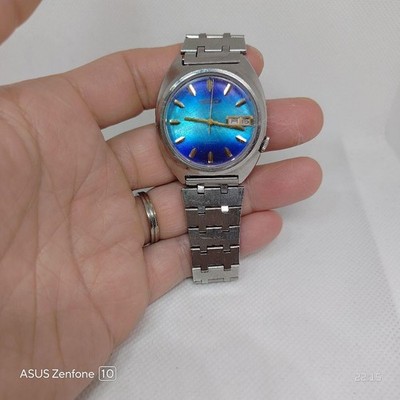 CITIZEN Leopard 4-770111TA blaues Zifferblatt Automatik Herrenuhr gebraucht f...