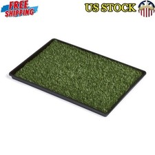 Portable Dog Potty System Indoor Pee Turf Patch Easy Clean Odor Control Green