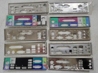 Mixed Bulk Lot of 10 ATX Motherboard I/O IO Shield Back Panel Cover Plate #503