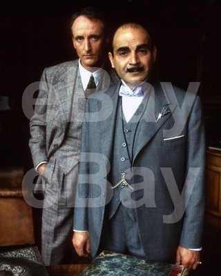 Poirot (TV) David Suchet ''Hercule Poirot'' Hugh Fraser 10x8 Foto