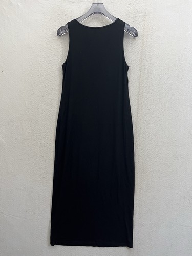 Eileen Fisher Dress Women’s Small Petite Black Midi Sleeveless Stretch - Picture 5 of 7