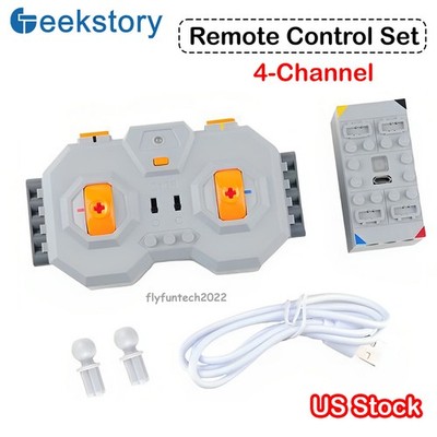 MOC Power Functions Parts 4CH Remote Control Rechargeable Lithium Battery Case