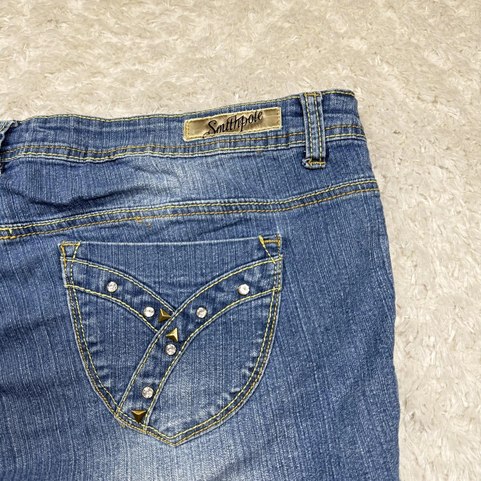 Pantalones Cortos De Colección Southpole Jean Para Mujer 20 Patinador Punk Raro Bermudas Hip Hop Y2K Foto 4 de 4