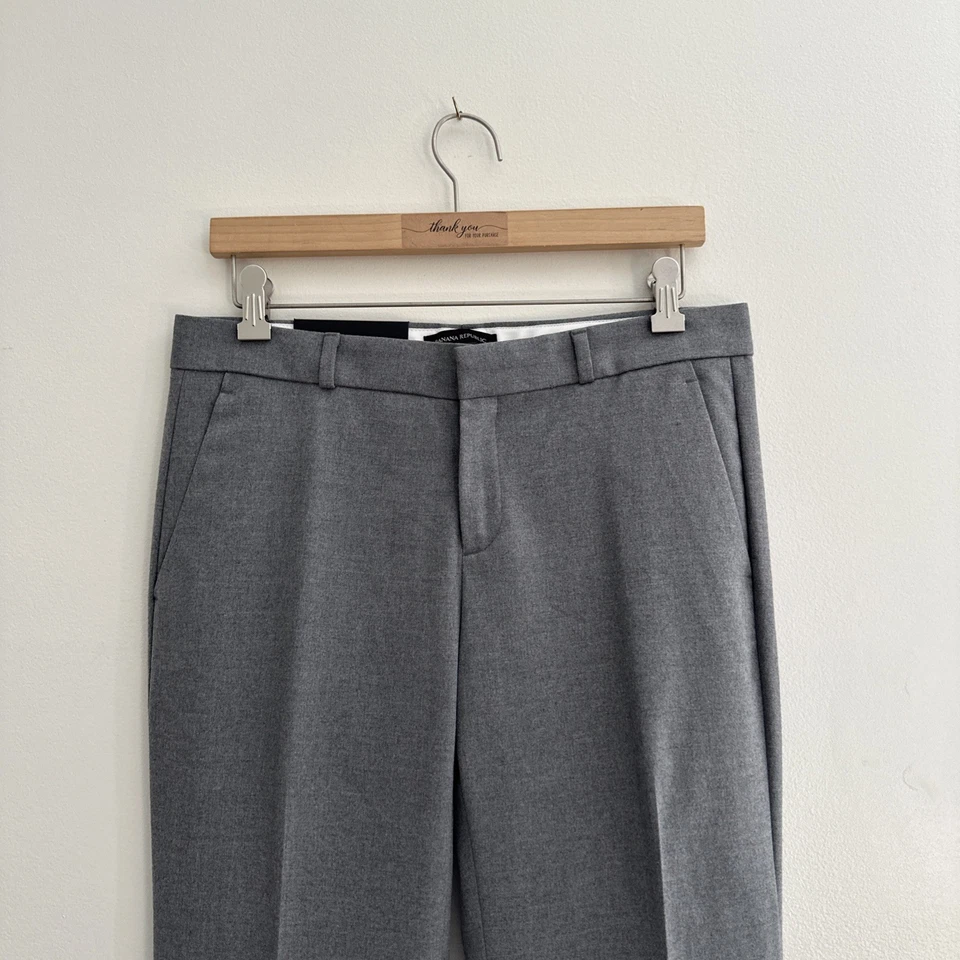 Banana Republic The Logan Fit Pants Women Size 6 R Stretch Straight Leg Gray New - Image 2 of 4